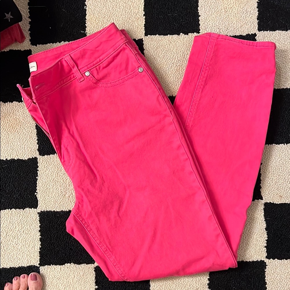 Cato Pink Straight Leg Jeans Vibrant Denim